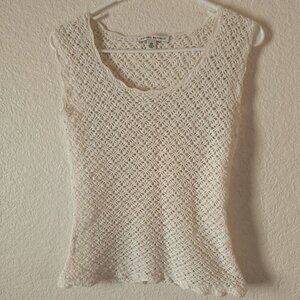 Banana Republic Cream lace summer top